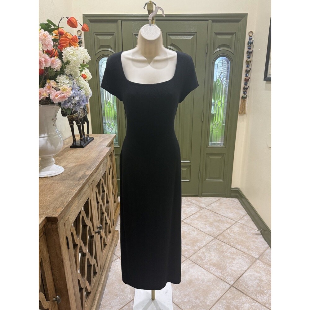 Black Square Neck Dress – Women's Size XL